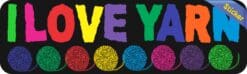 10in x 3in I Love Yarn Bumper Sticker Vinyl Truck Window Decal Stickers