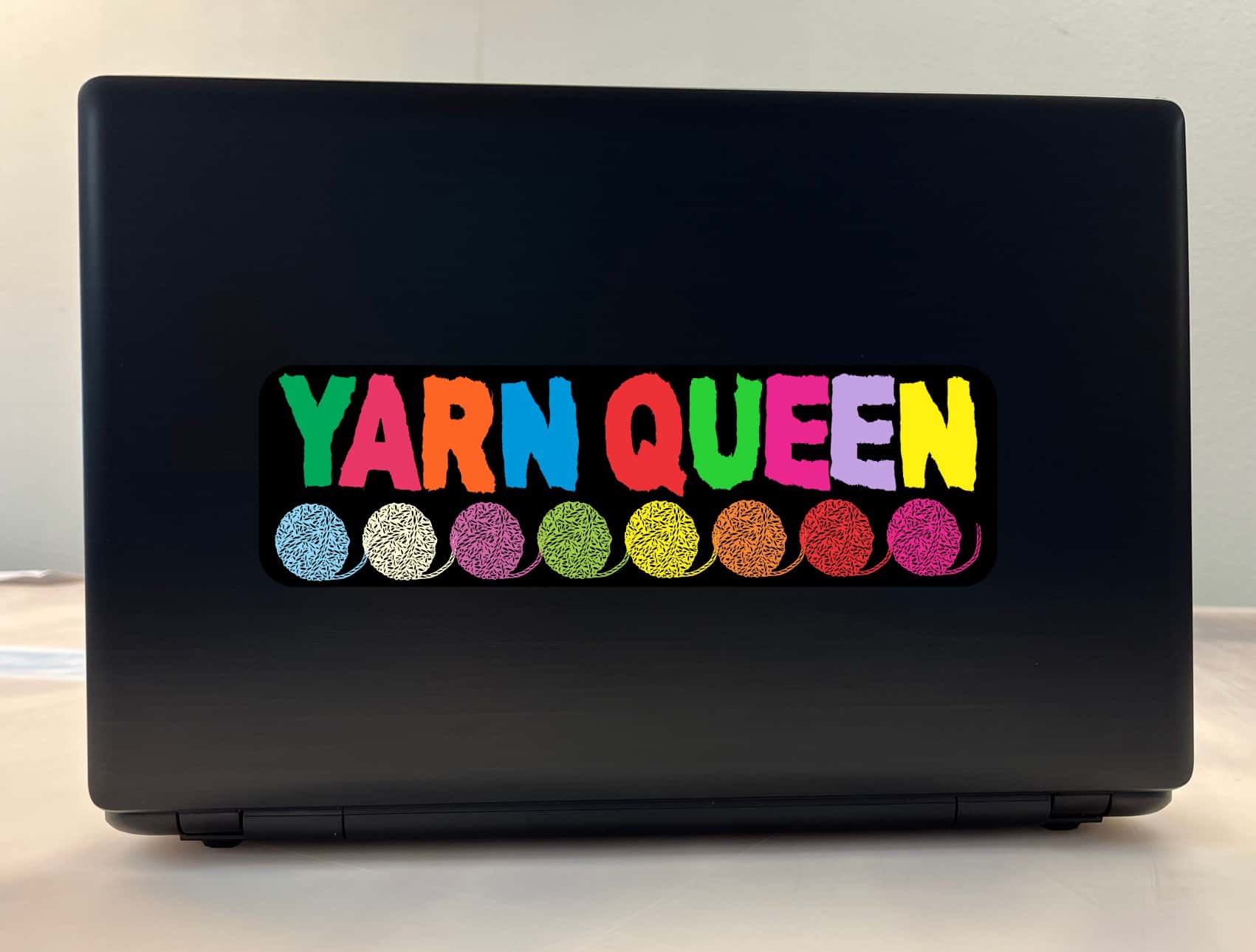 10in x 3in Yarn Queen Bumper Sticker Vinyl Truck Window Decal Stickers