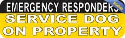 10in x 3in Service Dog On Property Bumper Sticker Vinyl Truck Window Decal