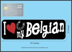 10in x 3in I Love My Belgian Bumper Sticker Vinyl Truck Window Decal Sign