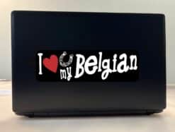 10in x 3in I Love My Belgian Bumper Sticker Vinyl Truck Window Decal Sign
