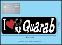 10in x 3in I Love My Quarab Magnet Car Door Magnetic Truck Magnets