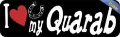 10in x 3in I Love My Quarab Bumper Sticker Vinyl Truck Window Decal Sign