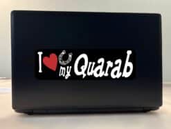 10in x 3in I Love My Quarab Bumper Sticker Vinyl Truck Window Decal Sign