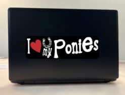 10in x 3in I Love My Ponies Bumper Sticker Vinyl Truck Window Decal Sign