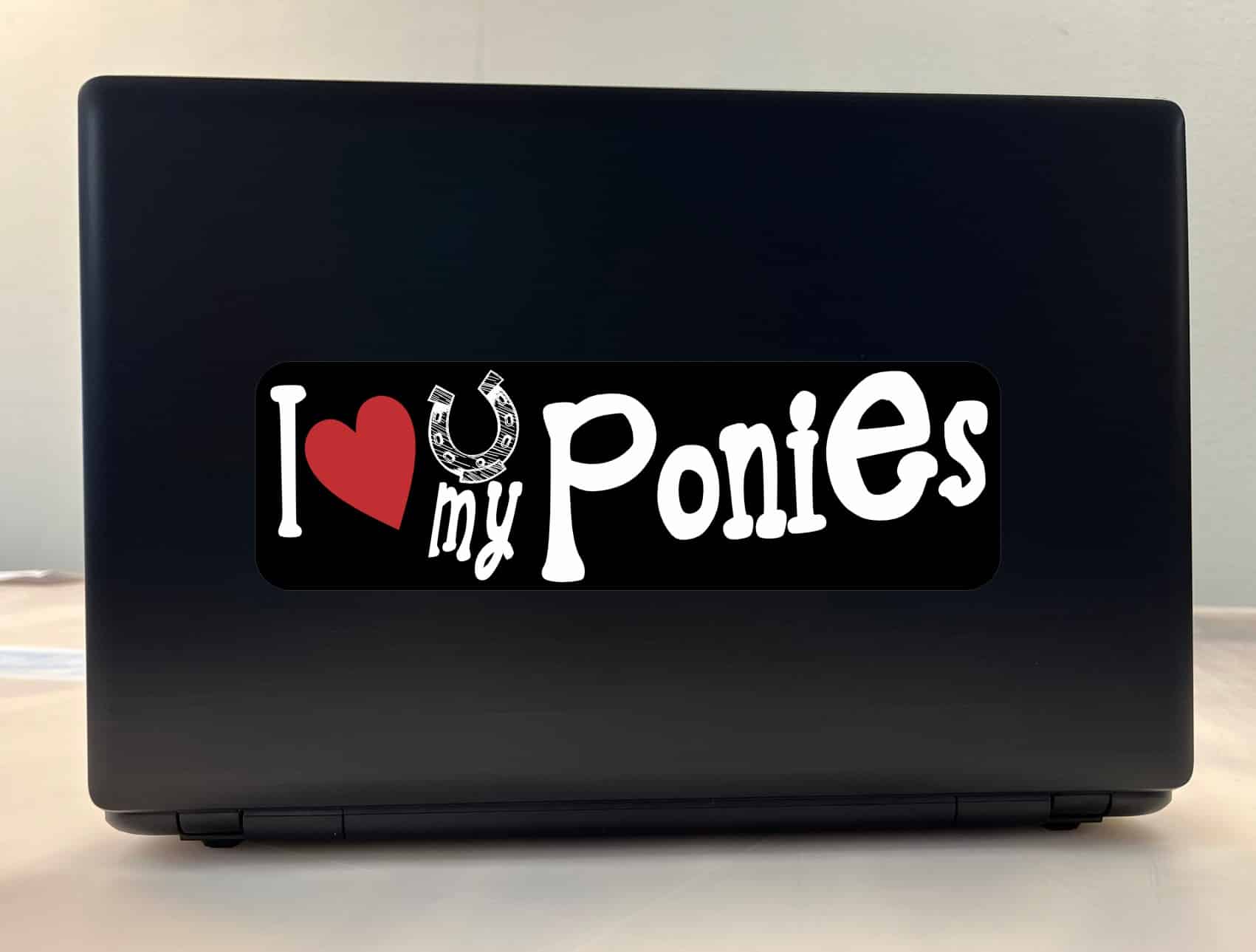 10in x 3in I Love My Ponies Bumper Sticker Vinyl Truck Window Decal Sign