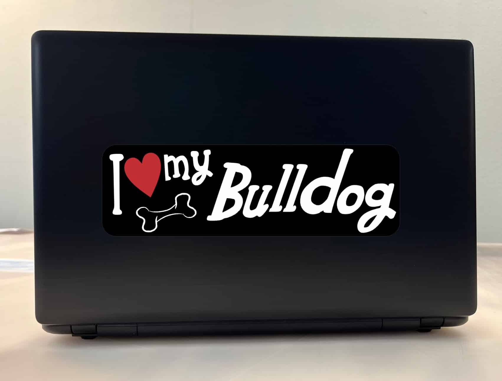 10in x 3in I Love My Bulldog Bumper Sticker Vinyl Truck Window Decal Sign