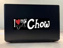 10in x 3in I Love My Chow Bumper Sticker Vinyl Truck Window Decal