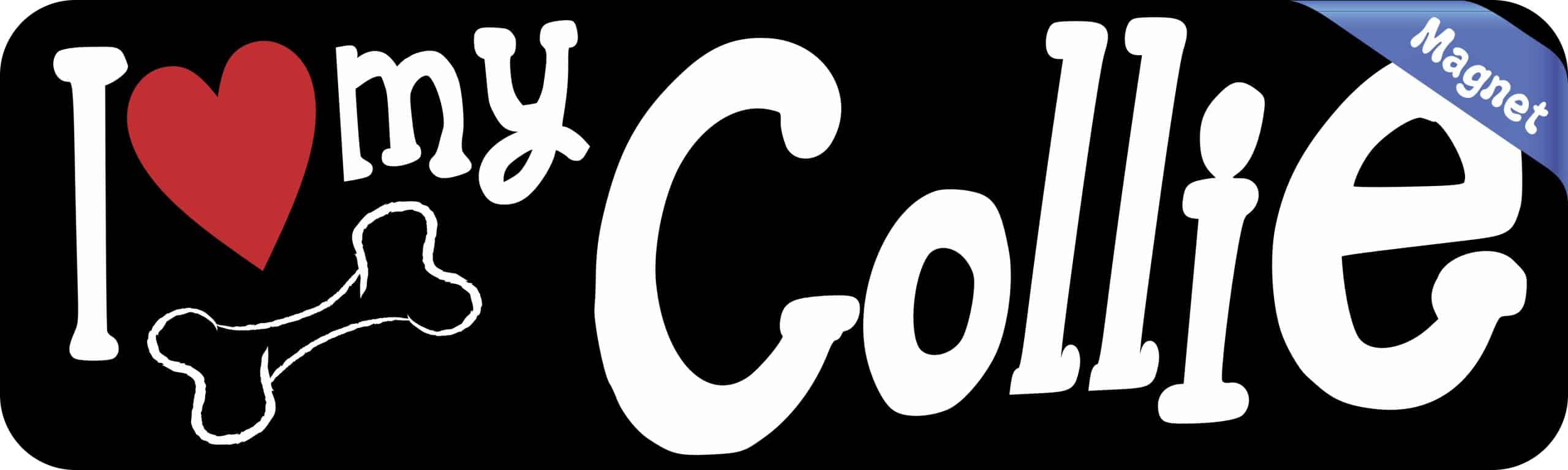 10in x 3in I Love My Collie Magnet Car Door Magnetic Truck Magnets - Image 2