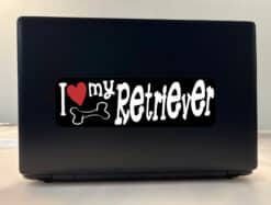 10in x 3in I Love My Retriever Bumper Sticker Vinyl Truck Window Decal