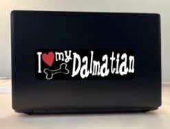 10in x 3in I Love My Dalmatian Bumper Sticker Vinyl Truck Window Decal
