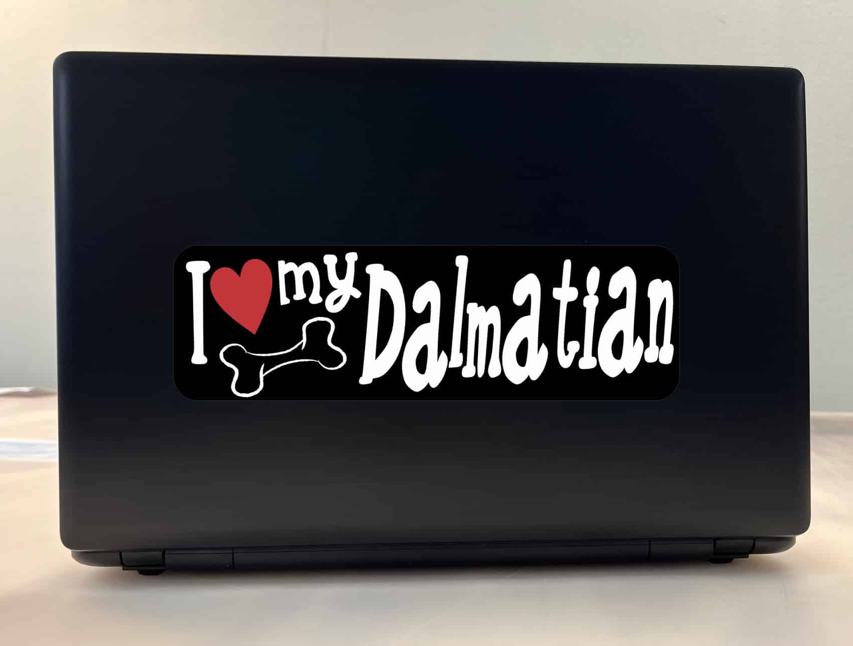 10in x 3in I Love My Dalmatian Bumper Sticker Vinyl Truck Window Decal