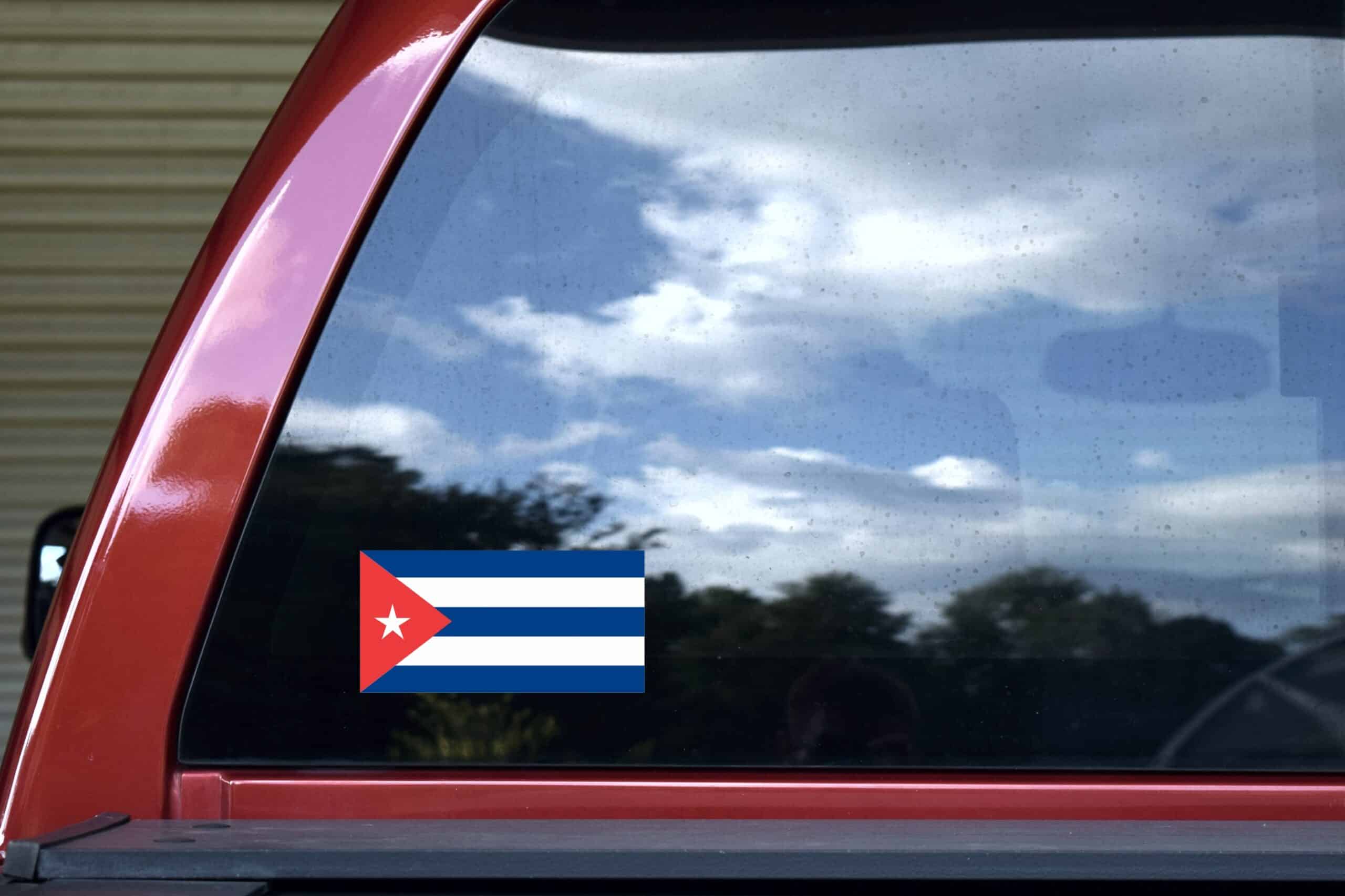 6 x 3 Cuban Flag Bumper Sticker Vinyl Truck Window Decal Stickers Decals