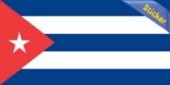 6 x 3 Cuban Flag Bumper Sticker Vinyl Truck Window Decal Stickers Decals