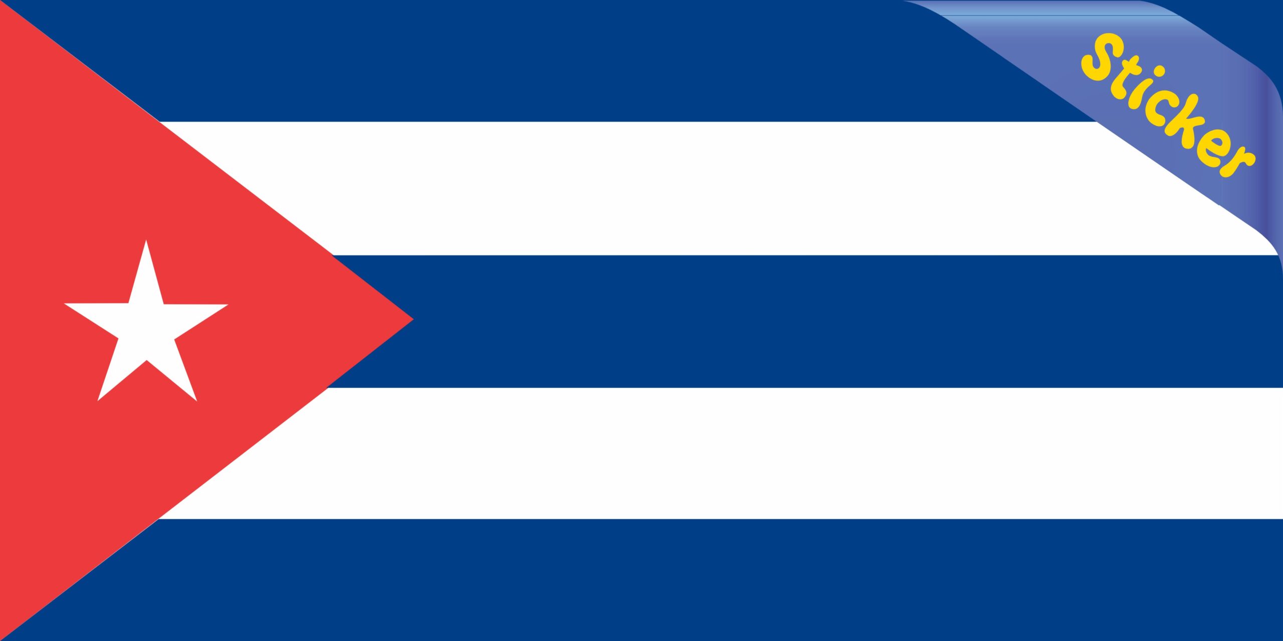 6 x 3 Cuban Flag Bumper Sticker Vinyl Truck Window Decal Stickers Decals