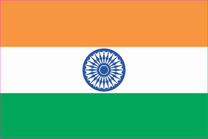 4.5in x 3in indian Magnet India Bumper Flag Car or Truck Magnetic Door Sign