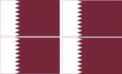 Qatar flag bumper sticker