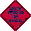 Red Blue Baton Twirler on Board Sticker
