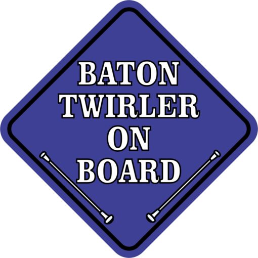 Blue Baton Twirler on Board Magnet