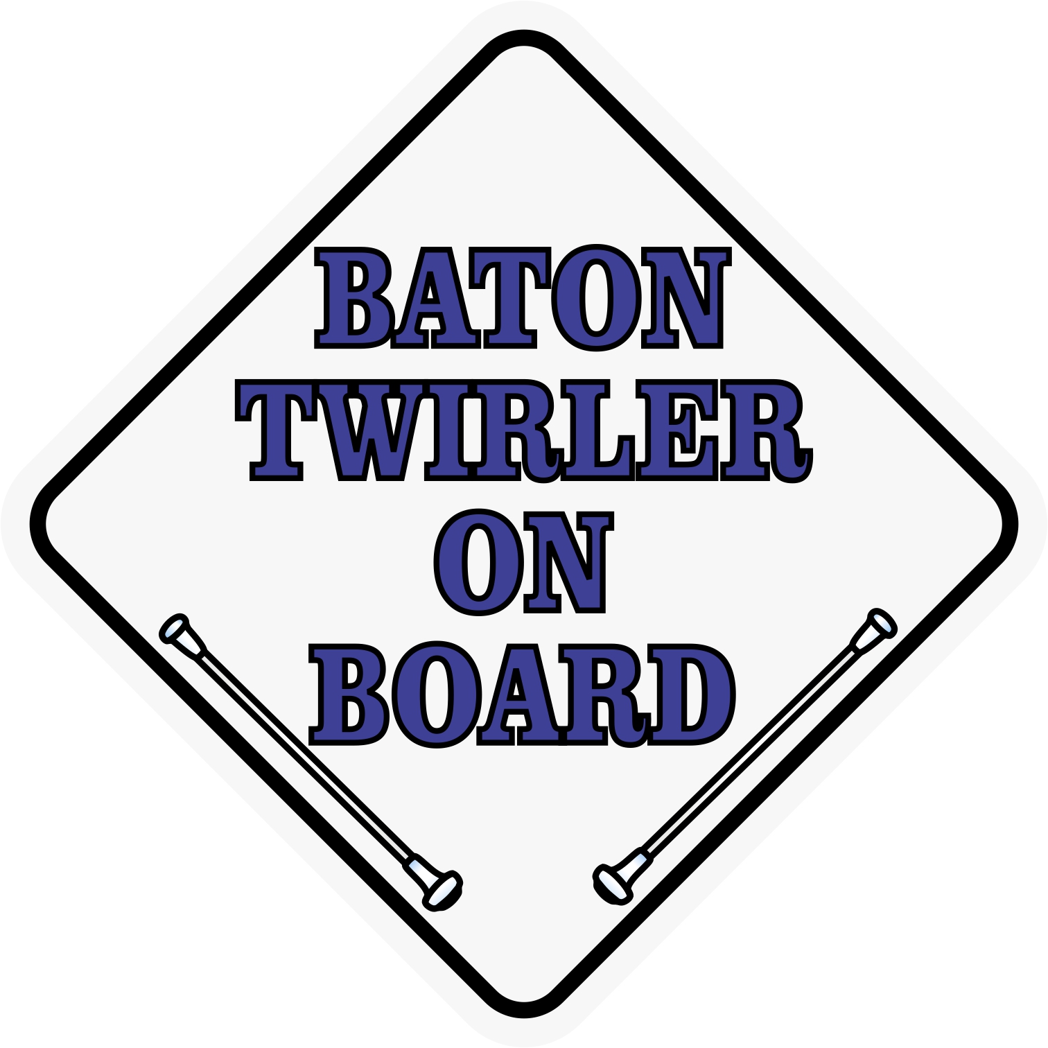 Baton Twirler On Board Magnet