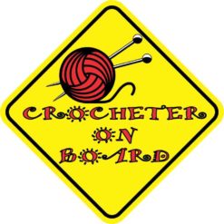 Crocheter on Board Magnet