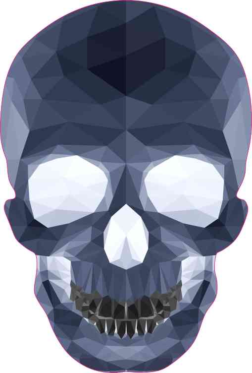 blue crystal skull bumper sticker