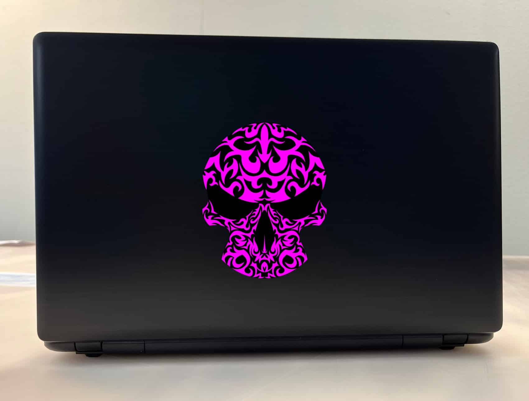 4in X 5in Purple Tribal Skull Bumper Sticker Vinyl Truck Window Stickers - Image 3