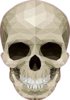 mosaic skull bumper sticker
