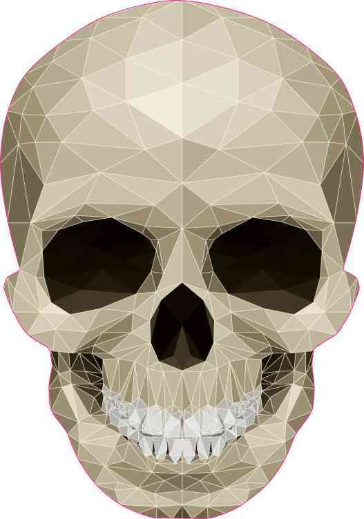 mosaic skull bumper sticker