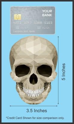4in x 5in Mosaic Skull Bumper Sticker Vinyl Vehicle Decal Cup Stickers - Image 6