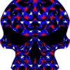Patriotic tribal skull bumper sticker
