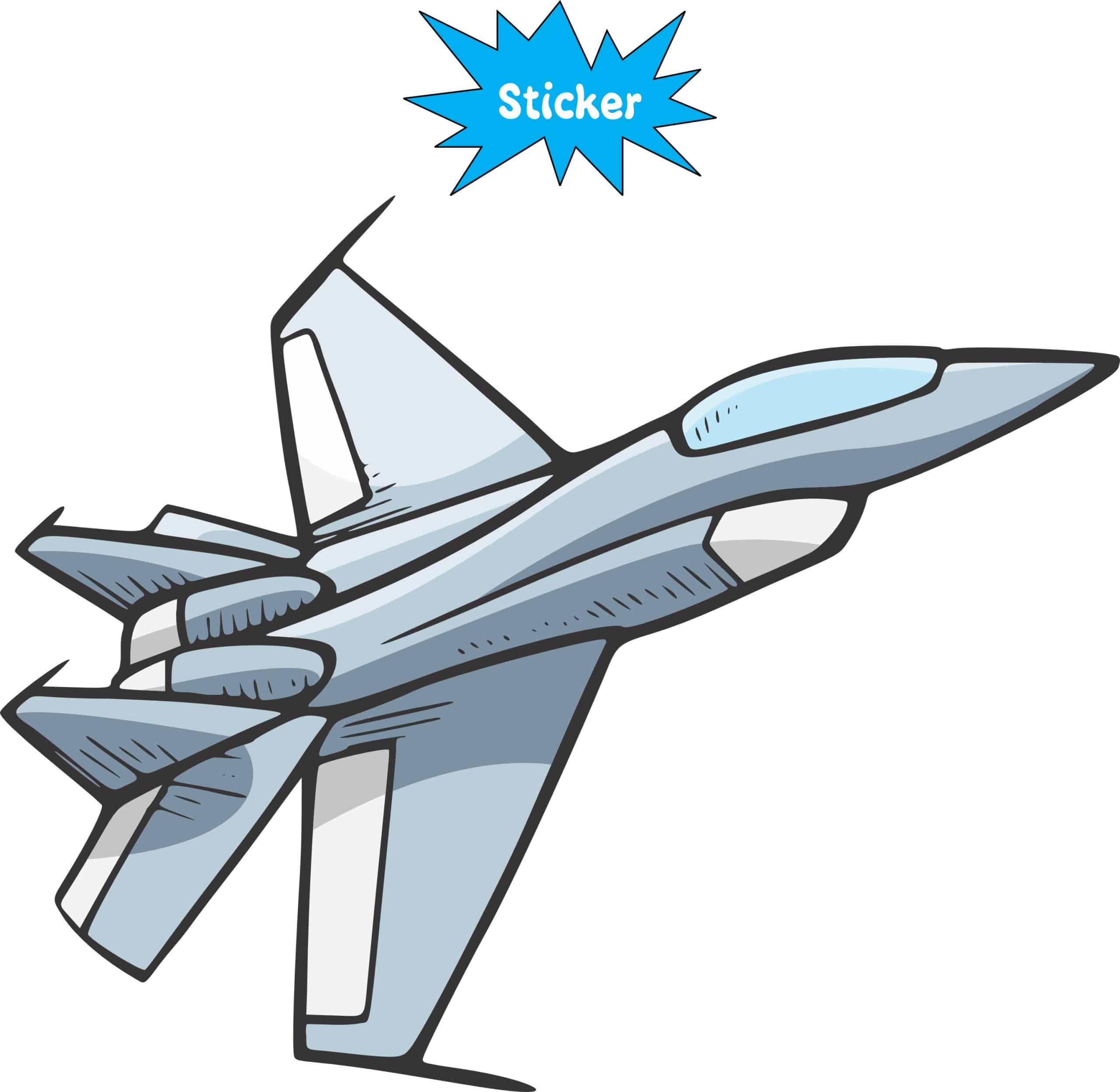 5in x 4in Military Airplane Bumper Sticker Decal Car Stickers Decals - Image 2