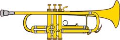 Die Cut Trumpet Bumper Sticker