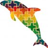 colorful dolphin bumper sticker