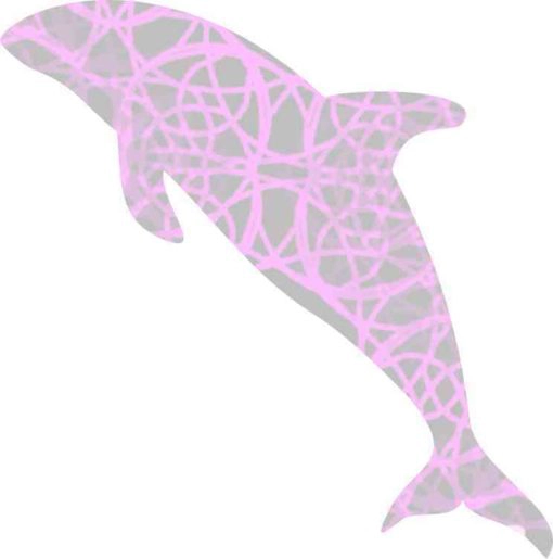 pink and gray dolphin bumper sticker