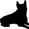 Dog Silhouette bumper sticker