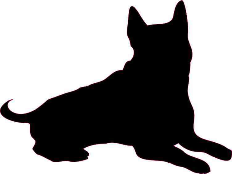 Dog Silhouette bumper sticker