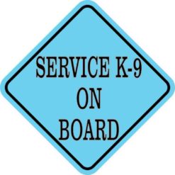 Blue Service K-9 on Board Sticker