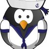 sailor penguin bumper sticker
