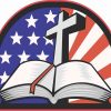 American Cross Bible bumper sticker