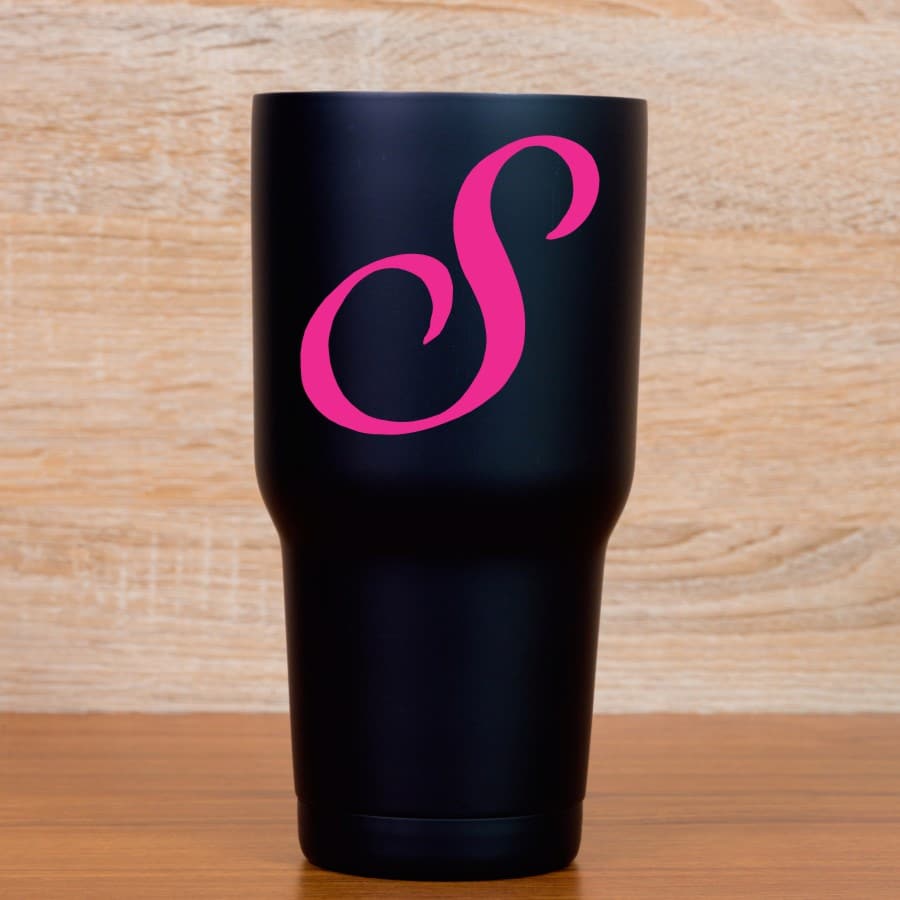 3in x 3in Cursive S Monogram Sticker Vinyl Truck Window Stickers Decal - Image 5