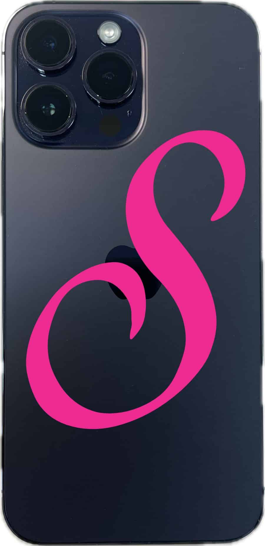 3in x 3in Cursive S Monogram Sticker Vinyl Truck Window Stickers Decal - Image 6