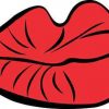 red lips bumper sticker
