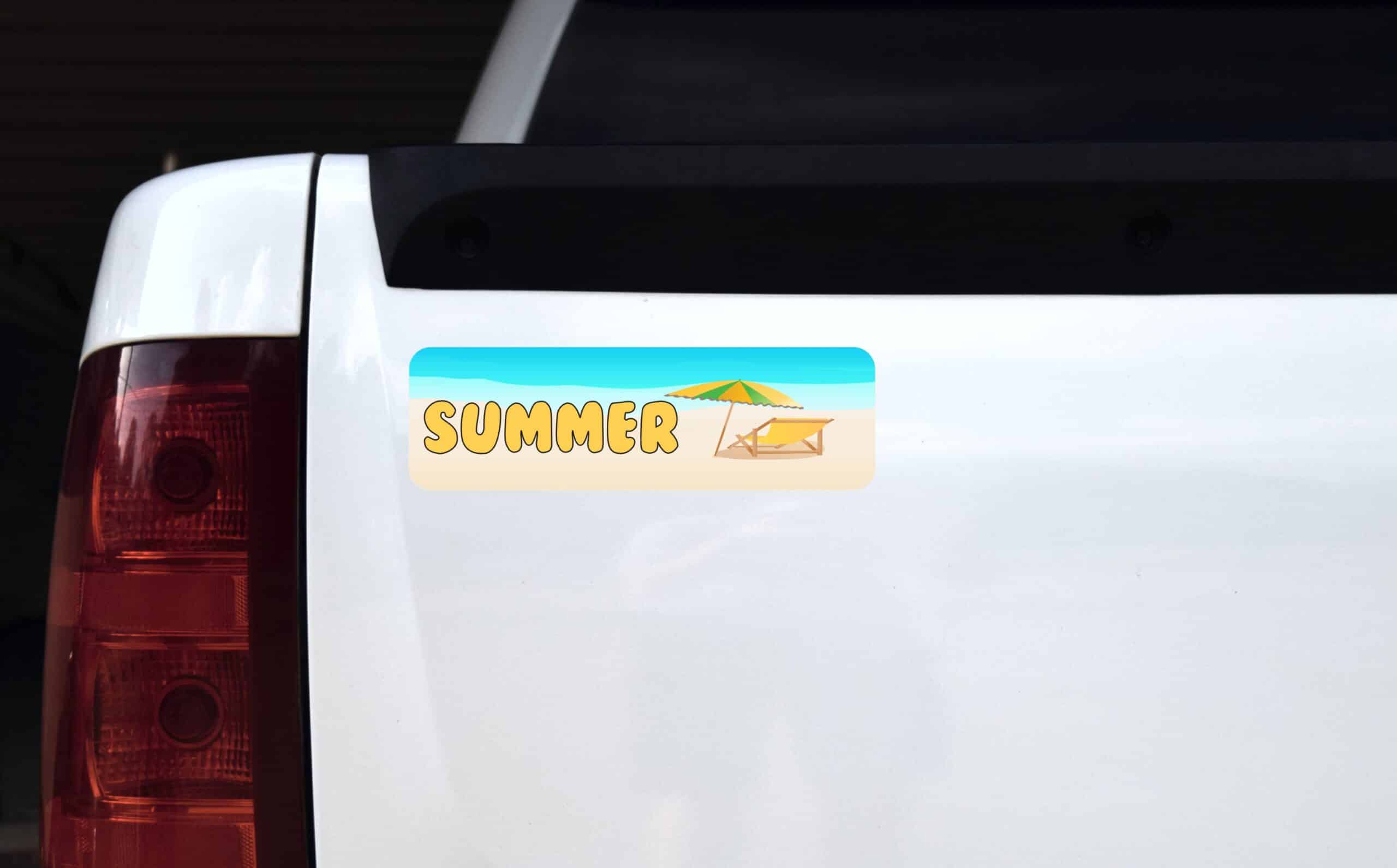 10in x 3in Beach Summer Magnet Car Magnetic Truck Magnets