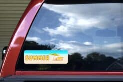 10in x 3in Beach Summer Bumper Sticker Vinyl Truck Window Decal Stickers