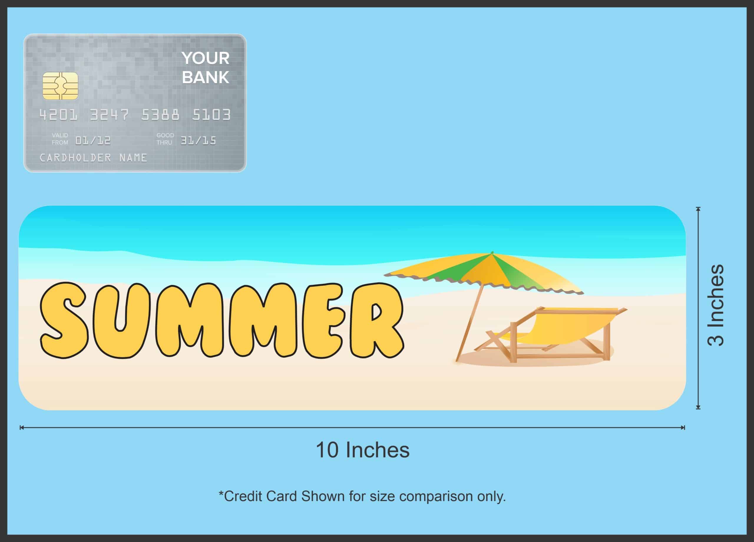 10in x 3in Beach Summer Magnet Car Magnetic Truck Magnets