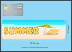10in x 3in Beach Summer Bumper Sticker Vinyl Truck Window Decal Stickers