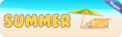 10in x 3in Beach Summer Magnet Car Magnetic Truck Magnets
