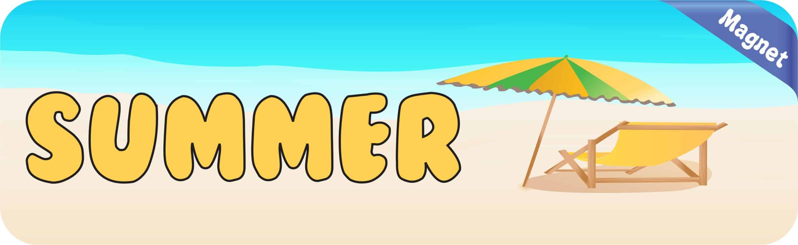 10in x 3in Beach Summer Magnet Car Magnetic Truck Magnets