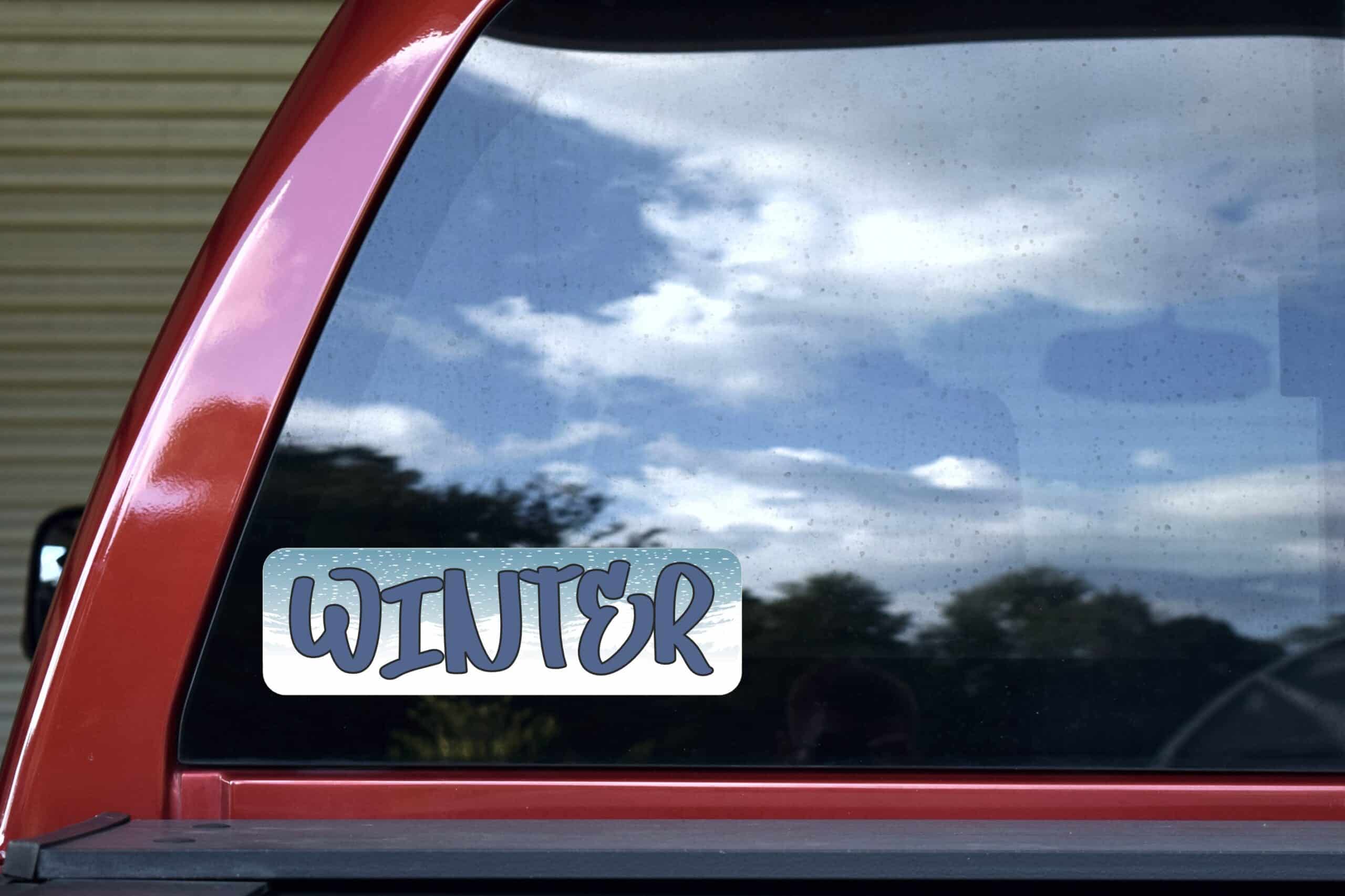 10in x 3in Snow Winter Bumper Sticker Vinyl Truck Window Decal Stickers